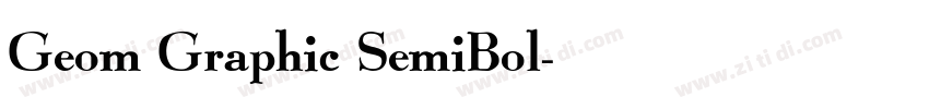 Geom Graphic SemiBol字体转换